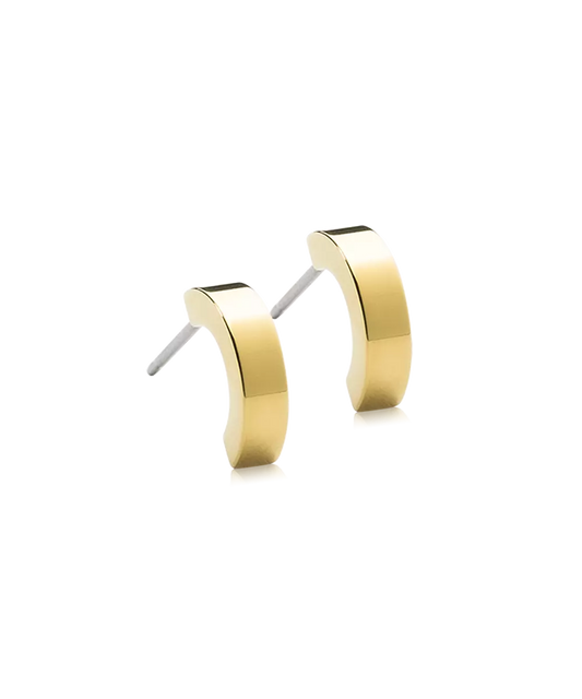 Gold Titanium Curved Plain 10mm (New)