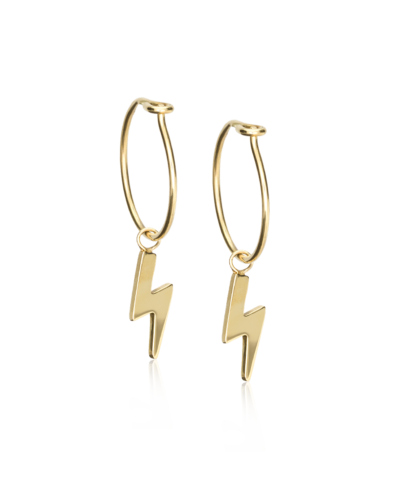 Gold Titanium Ear Ring Pendant Flash 14mm (New)