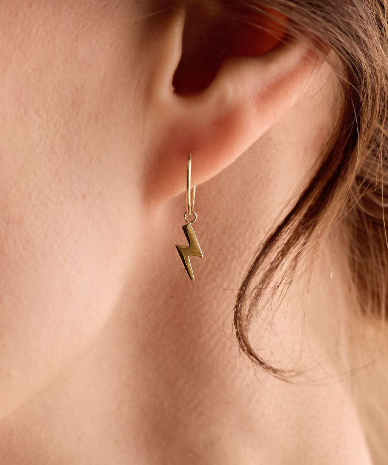 Gold Titanium Ear Ring Pendant Flash 14mm (New)