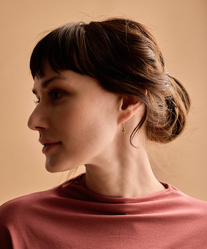 Gold Titanium Ear Ring Pendant Flash 14mm (New)