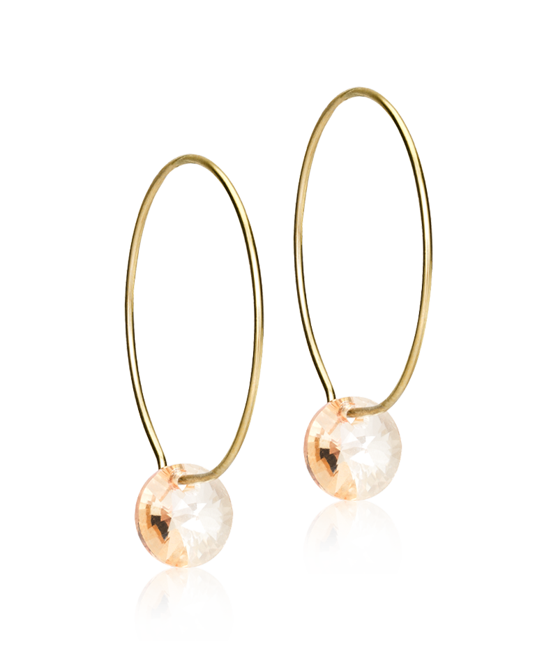 Gold Titanium Ear Ring Pendant Golden Shadow 25mm (New)