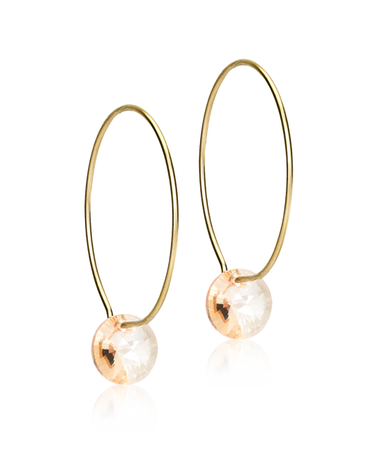 Gold Titanium Ear Ring Pendant Golden Shadow 25mm (New)