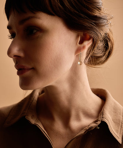 Gold Titanium Ear Ring Pendant Golden Shadow 25mm (New)