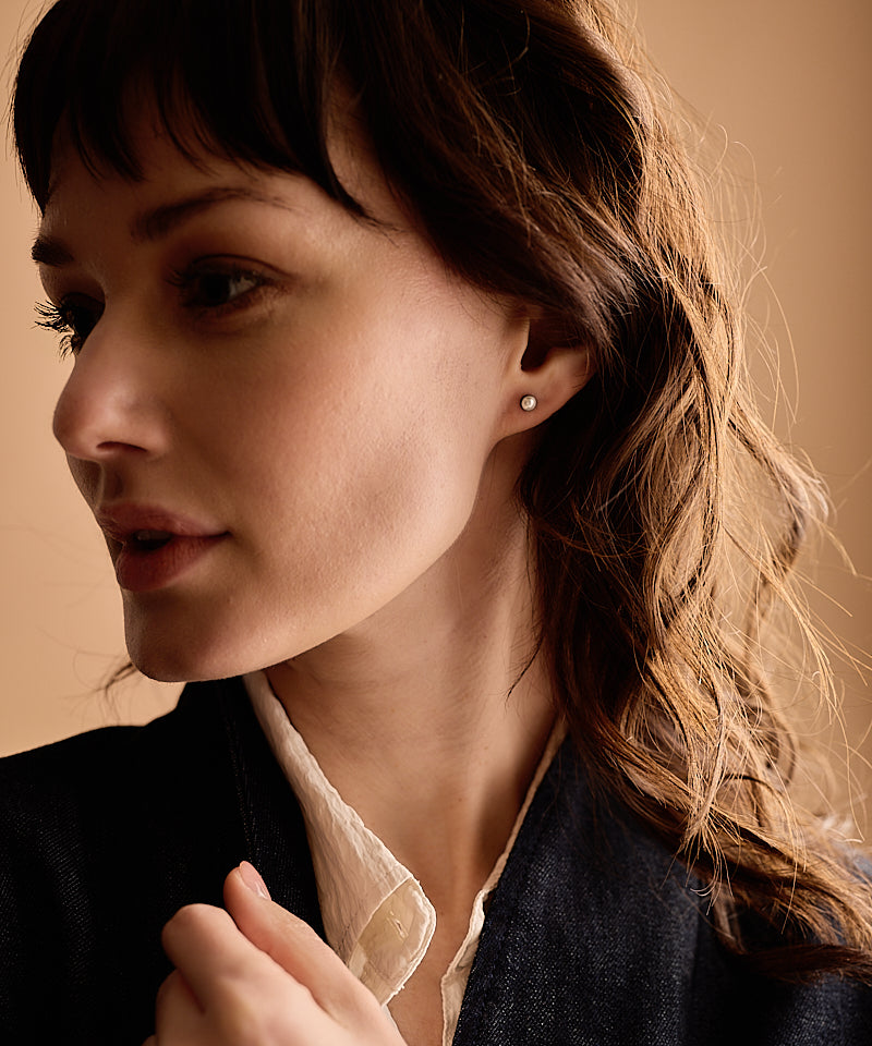 Natural Titanium Bezel Pearl 5mm (NEW)