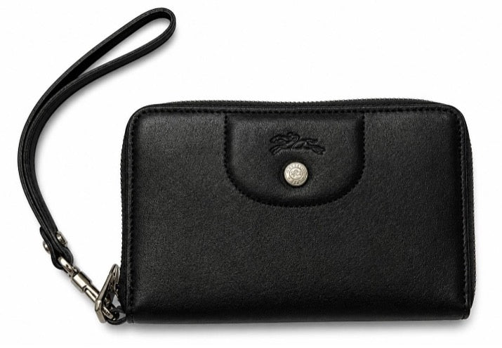 Longchamp Le Pliage Cuir Compact Zip Wristlet Wallet
