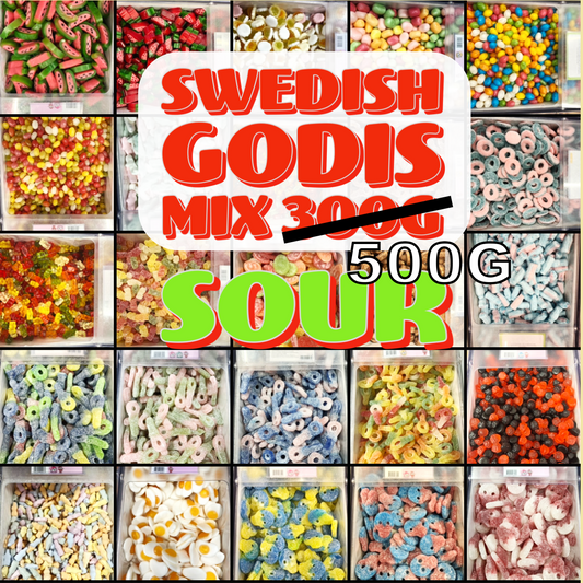 Swedish Godis Sour MIX 500g